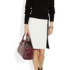 Narciso Rodriguez Leathertrimmed Stretchwool and Tweed Skirt in Gray (black) - Lyst