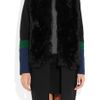 Preen Zora Shearling and Cotton Blend Twill Coat in Black - Lyst