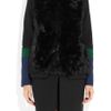 Preen Zora Shearling and Cotton Blend Twill Coat in Black - Lyst