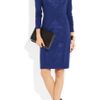 Stella Mccartney Embossed Paneled Jersey Dress in Blue (midnight) - Lyst