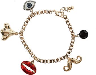 Topshop Face Charm Bracelet - Lyst