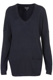 Topshop Knitted Asymmetric Jumper - Lyst