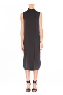 Alexander Wang Silk Georgette Mock Neckplacket Shirt Dress - Lyst