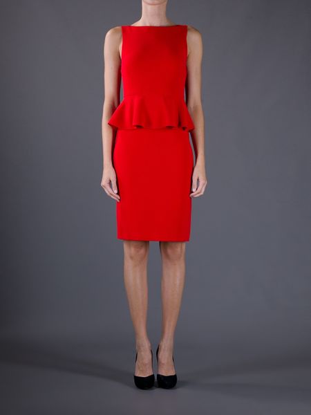 alice and olivia red gown