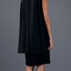 Balenciaga Pleated Cape Dress in Black - Lyst