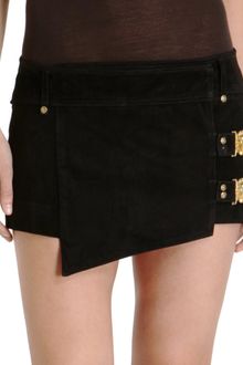Balmain Wrap Mini Skirt - Lyst