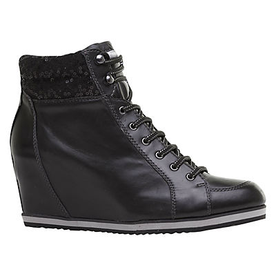 geox wedge trainers black