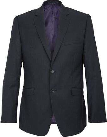 Paul Costelloe Navy Sharkskin Jacket - Lyst