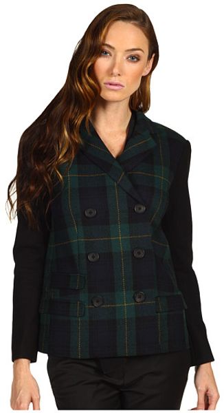 Tibi Plaid Blazer - Lyst