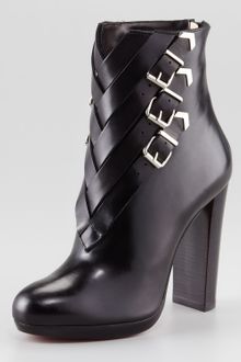 Christian Louboutin Troop Buckled Bootie - Lyst