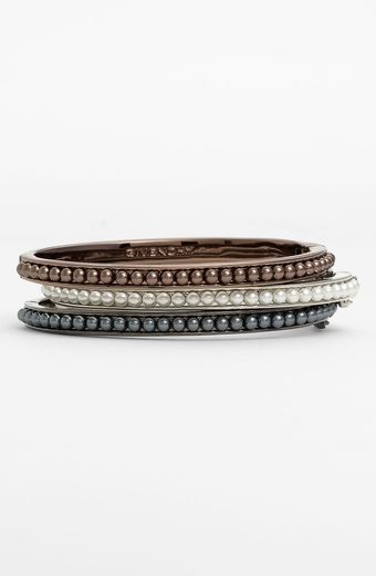 Givenchy Femme Armour Faux Pearl Bangle - Lyst