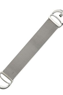 Lauren by Ralph Lauren Silvertone Foldover Closure Mesh Bracelet - Lyst