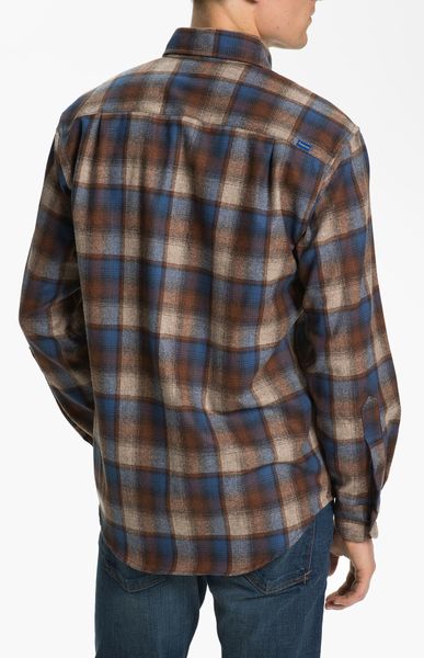 Pendleton Fireside Fitted Plaid Wool Flannel Shirt in Brown for Men | Lyst