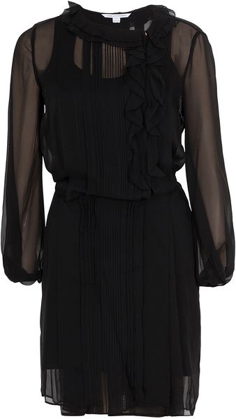 Diane Von Furstenberg Kelly Solid Chiffon Dress - Lyst