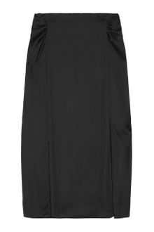 Nina Ricci Pleated Satin Skirt - Lyst