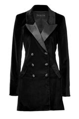 Rachel Zoe Black Velvet Cameron Tuxedo Coat