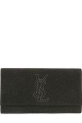 Yves Saint Laurent Belle De Jour Glitter Leather Clutch