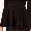 Asos Collection  Top with Peplum in Bonded Fabric in Black - Lyst