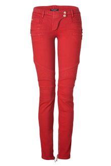 Balmain Rouge Lowrise Skinny Jeans - Lyst