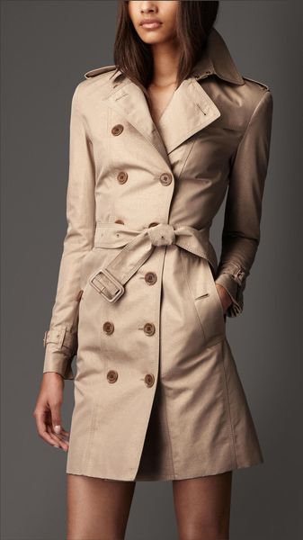 Burberry Midlength Slim Fit Trench Coat - Lyst