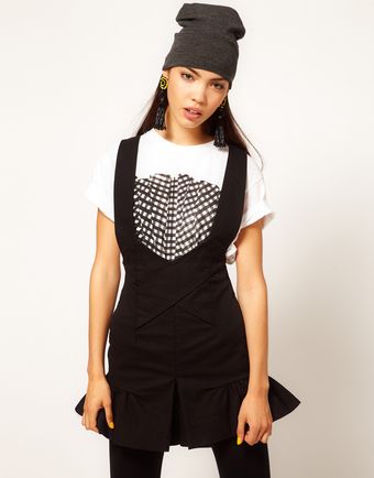 Danielle Scutt Mini Culotte Dress in Black Denim - Lyst