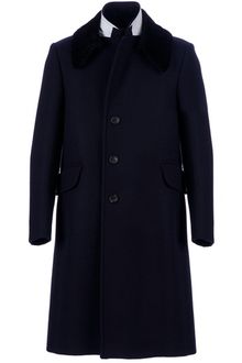 Dries Van Noten Wool Collar Coat - Lyst