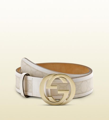 Gucci Belt with Interlocking G Buckle in Gold for Men | Lyst