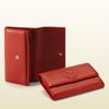 Gucci Burnt Orange Leather Continental Wallet in Red (orange) - Lyst