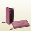 Gucci Interlocking G Zip Around Wallet in Pink - Lyst