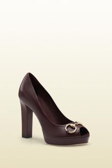 Gucci Sunset Horsebit Horsebit Mid Heel Opentoe Pump - Lyst