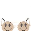Jeremy Scott Shiny Smile Sunglasses in Gold for Men - Lyst