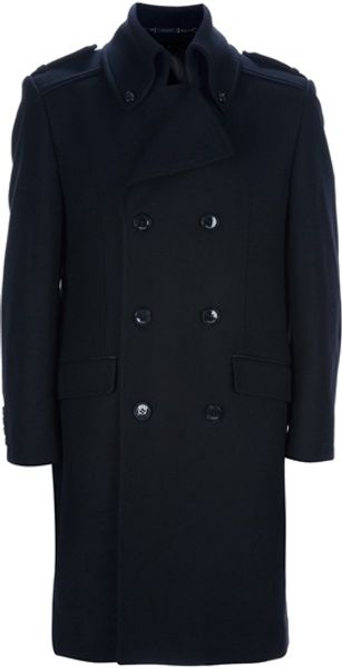Lagerfeld Double Breasted Coat - Lyst