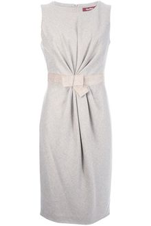 Max Mara Studio Gathered Sleeveless Dress - Lyst