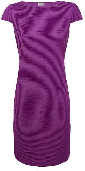 Minuet Petite Purple Textured Jersey Dress in Purple (pink)