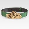 Oscar De La Renta Floral Buckle Belt in Green (evergreen) - Lyst