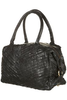 Topshop Striped Leather Holdall - Lyst