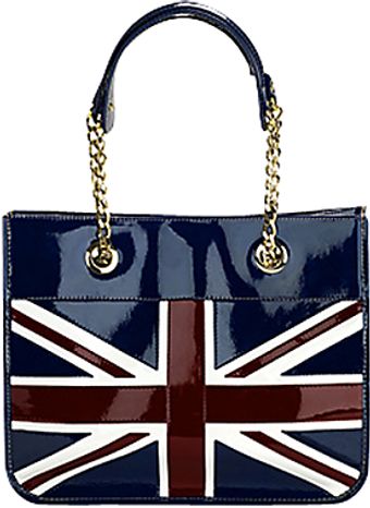 Aspinal Aspinal Brit Flag Small Tote Handbag Navy Blue - Lyst