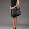 Bottega Veneta Cervo Cross Body Messenger in Black - Lyst