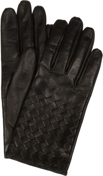 Bottega Veneta Intrecciato Leather Gloves - Lyst