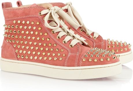 christian louboutin spiked sneakers for women  