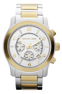 Michael Kors  Watches Nordstrom on Michael Kors Large Runway Two Tone Chronograph Watch In Gold For Men
