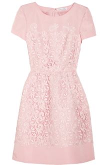 Oscar de la Renta Lace and Silk Faille Dress - Lyst