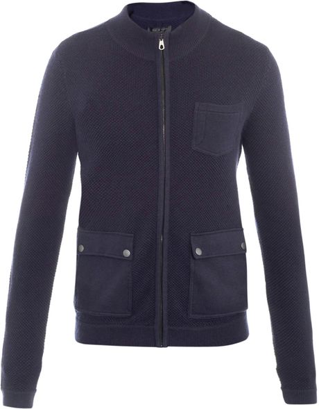 Rag & Bone Knitted Alps Jacket in Blue for Men (navy) - Lyst