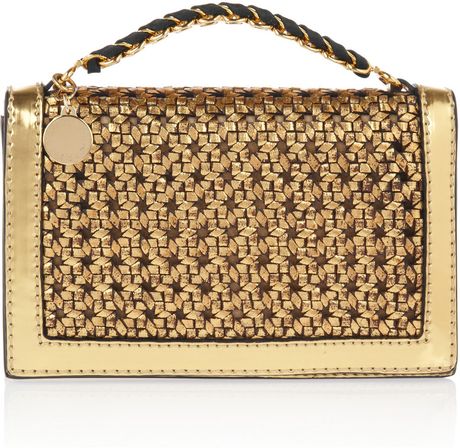 Stella Mccartney Pembridge Faux Leather Clutch in Gold - Lyst