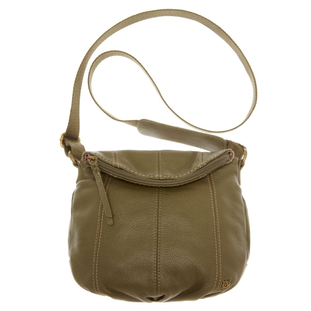 The Sak Deena Flap Crossbody Bag in Green (olive)