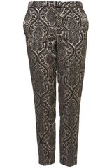 Topshop Paisley Jacquard Trousers