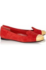 Yves Saint Laurent Evalyn Suede and Metal Loafers