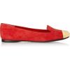Yves Saint Laurent Evalyn Suede and Metal Loafers in Red - Lyst