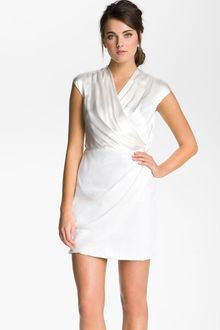 Alexia Admor Surplice Mixed Media Dress - Lyst