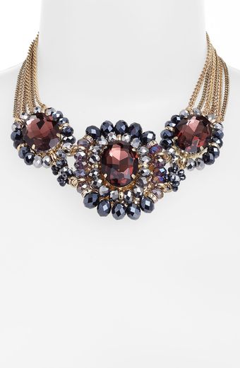 Cara Accessories Cara Multi Stone Statement Necklace - Lyst